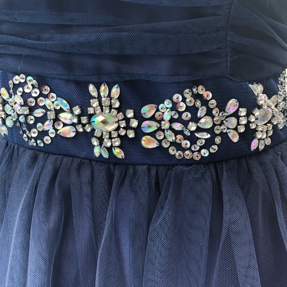 NWT Blue Ombré Strapless Prom/Cocktail Dress - Picture 2 of 7